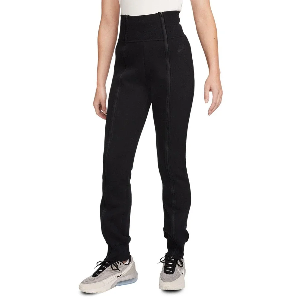 Nike Womens Sportswear Tech Fleece Black Zippered Hem Pants Size M FN7129-010